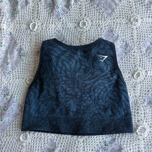 Gymshark Adapt Animal Seamless Sports Bra top Navy Blue